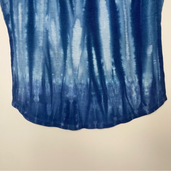 Gramicci Women's Vintage Tank Top Ribbed Cotton Blend Size L Tye Dye Blue USA - Picture 6 of 10